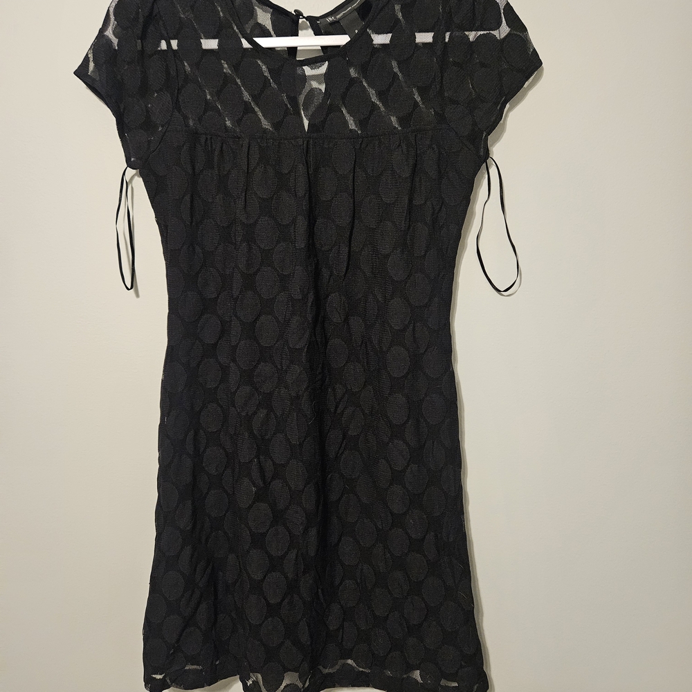 INC International Concepts Black Textured Mini Dress